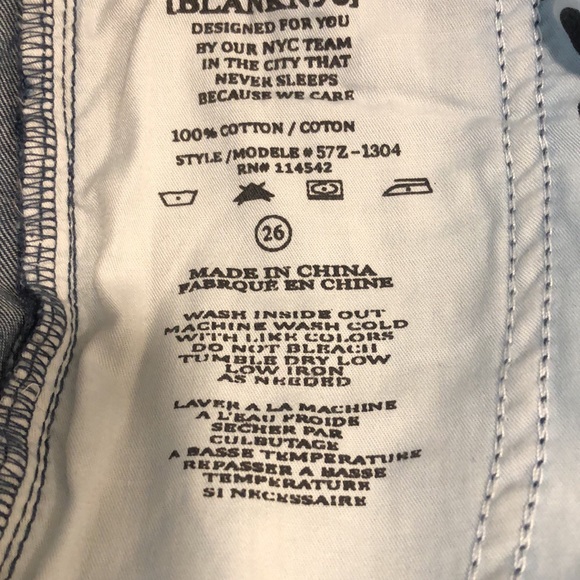 BLANK NYC The ballon women dark wash 100% cotton jeans size 26 - Picture 8 of 8